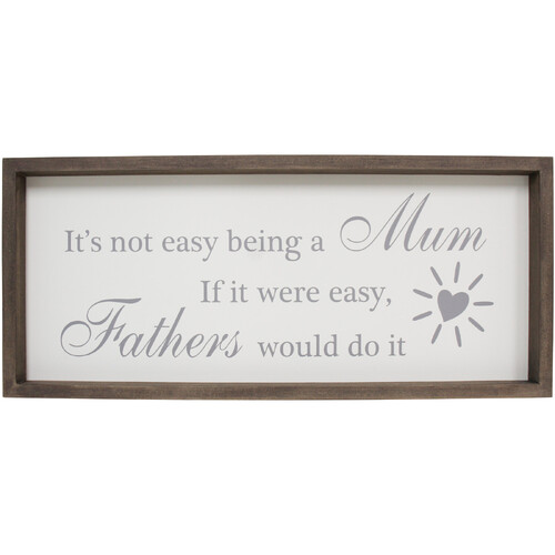 LVD Rectangle MDF 48x21cm Sign Message Wall Hanging Decor - Mums & Fathers