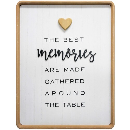 LVD 48cm MDF Best Memories Sign Wall/Door Hanging Shelf Display