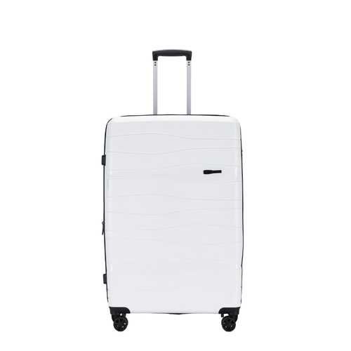 Swiss Equipe Brighton Luggage Large Wheeled Trolley Hard Suitcase White 113L