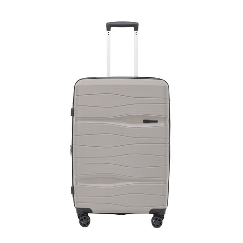 Swiss Equipe Brighton Luggage Medium Wheeled Trolley Hard Suitcase Grey 76L