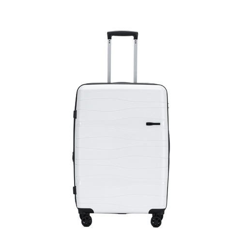 Swiss Equipe Brighton Luggage Medium Wheeled Trolley Hard Suitcase White 76L