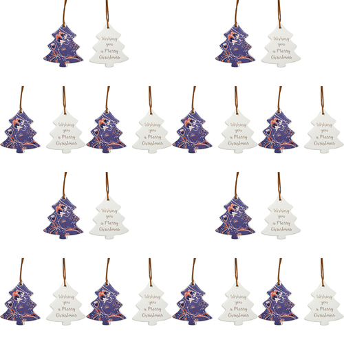 12PK LVD 8x9cm Ceramic Tree Strawberry Home Xmas Decor