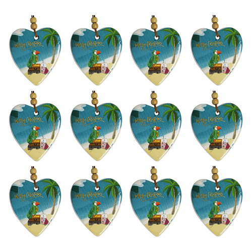 12PK LVD Hang Heart Christmas Cracker Decorative Sculpture Home/Lounge Decor