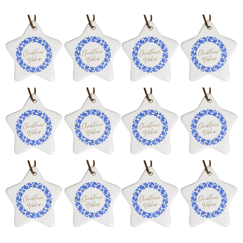 12PK LVD Hang Star Xmas Hamptons Decorative Sculpture Home/Lounge Decor