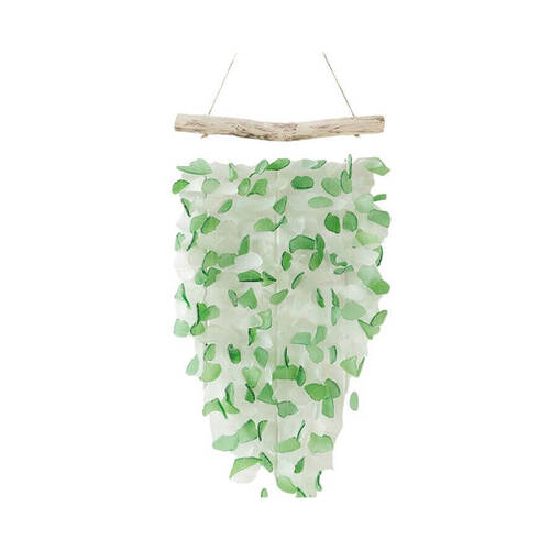 Darlin Seaglass & Driftwood Mobile Chime Outdoor Decor 89x32cm Green