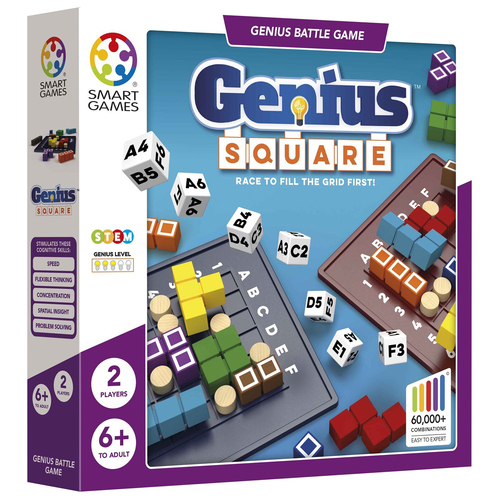 Smart Games Genius Square 1-2 Player Kids/Children Fun Puzzle Game 6y+
