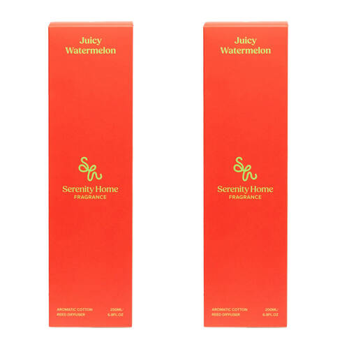 2PK Serenity Refreshing Juicy Watermelon Scent Home Fragrance Reed Diffuser 200mL