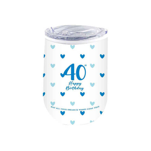 LMD 40th Sweet Heart Double Walled Insulated Mug 360ml