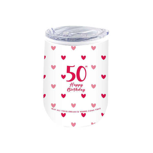 LMD 50th Sweet Heart Double Walled Insulated Mug 360ml
