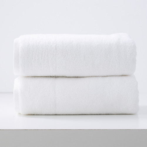 2pc Renee Taylor Aireys 650GSM Zero Twist Bath Sheet Snow