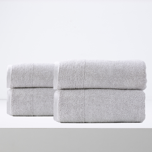 4pc Renee Taylor Aireys 650GSM Zero Twist Bath Sheet Vapour