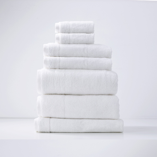 7pc Renee Taylor Aireys 650GSM Zero Twist Towel Set Snow
