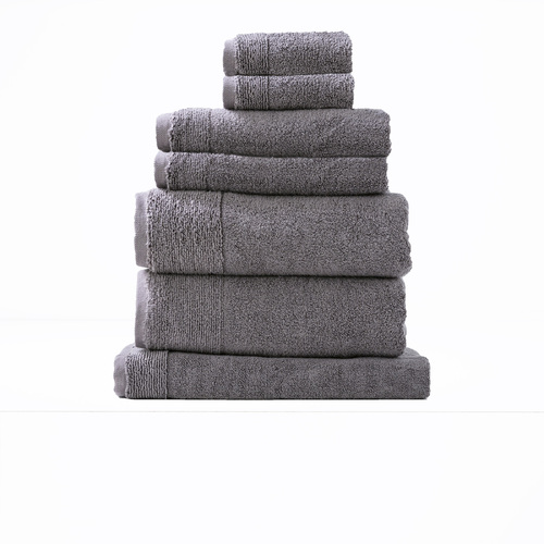 7pc Renee Taylor Aireys 650GSM Zero Twist Towel Set Nickel