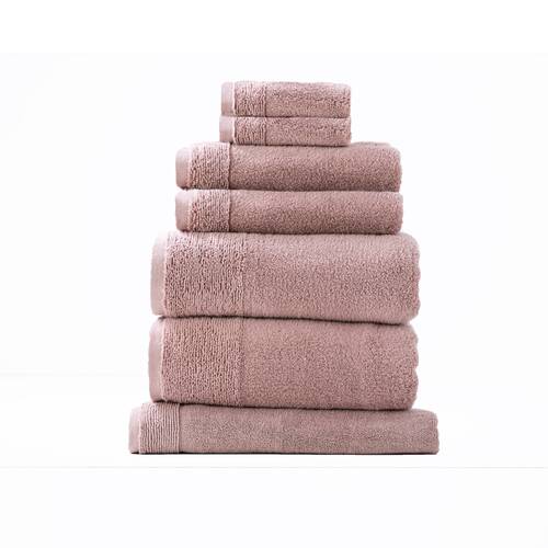 7pc Renee Taylor Aireys Hand Bath/Towel Set Zero Twist Cotton 650 GSM Cherwood