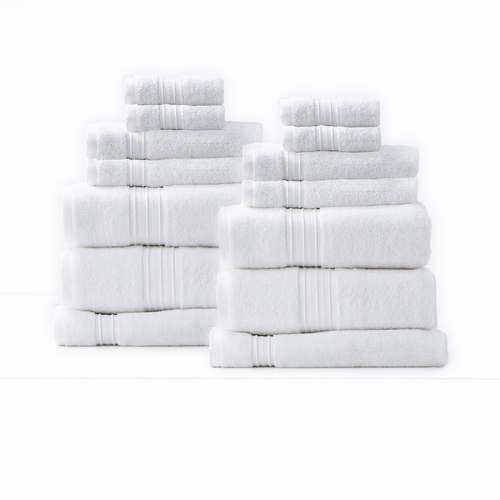 14pc Renee Taylor Brentwood 650GSM Low Twist Towel Set Bright