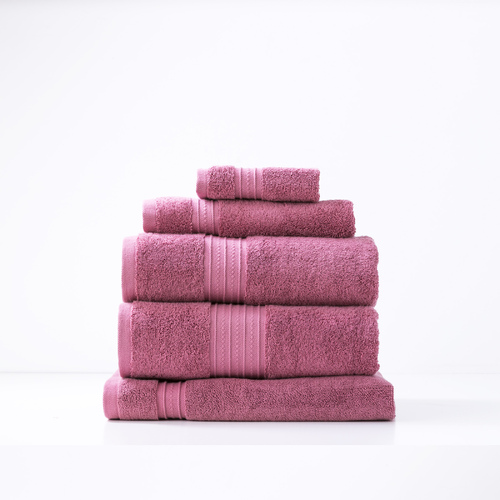 5pc Renee Taylor Brentwood 650GSM Low Twist Towel Set Rosebud