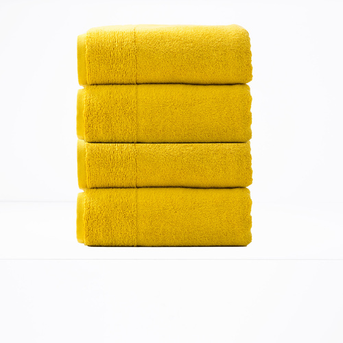4pc Renee Taylor Aireys 650GSM Zero Twist Bath Towel Spice