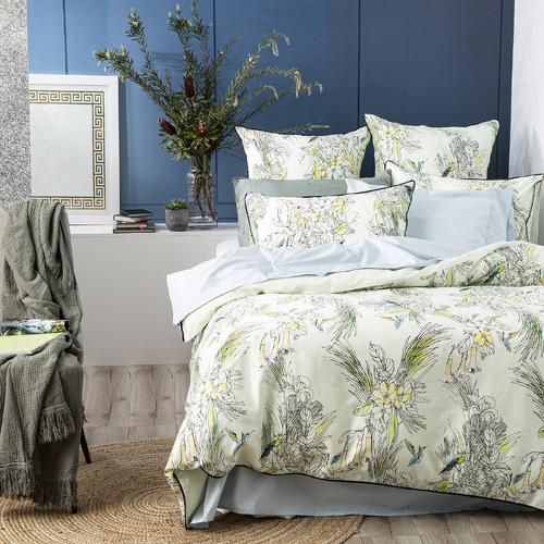 Renee Taylor 300TC Cotton Euro Pillowcase Botanica