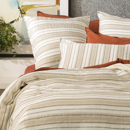 Renee Taylor Bardot Yarn Dyed 100% French Linen Quilt Cover Set Double