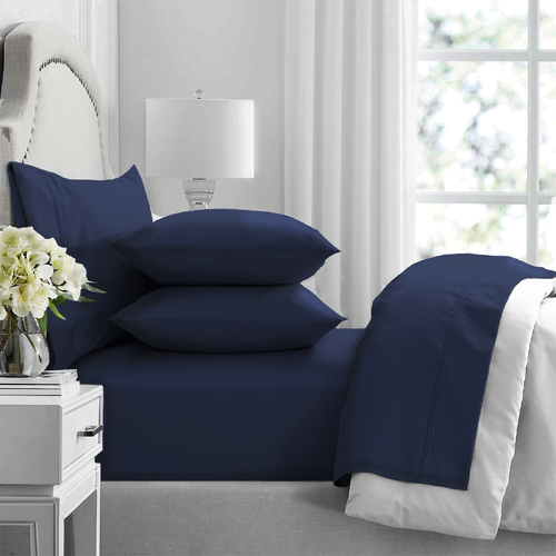 Renee Taylor Premium 1000TC  Egyptian Cotton Sheet Sets Mega King Indigo