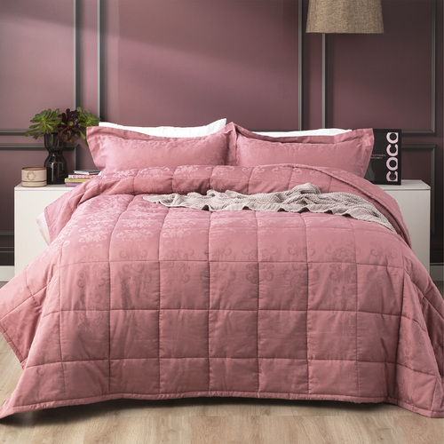 Ddecor Home Paisley 500TC Cotton Jacquard Comforter Set Queen Bed Rose