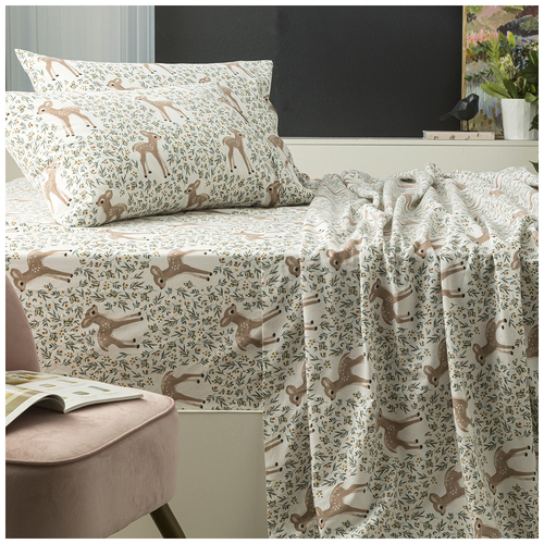 Park Avenue King Flannelette Fitted Sheet Set 175 GSM Egyptian Cotton WOD