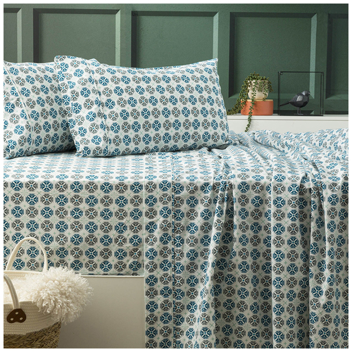 Park Avenue Mega Queen Flannelette Fitted Sheet Set 175 GSM EGY Cotton CAV