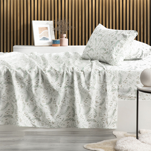 Park Avenue 175GSM Cotton Flannelette Queen Bed Sheet Set Hakea