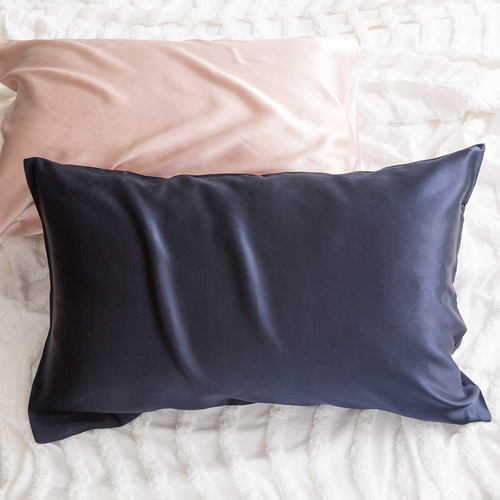 Renee Taylor Mulberry Silk 50x75cm Standard Pillow Case Rectangle Navy