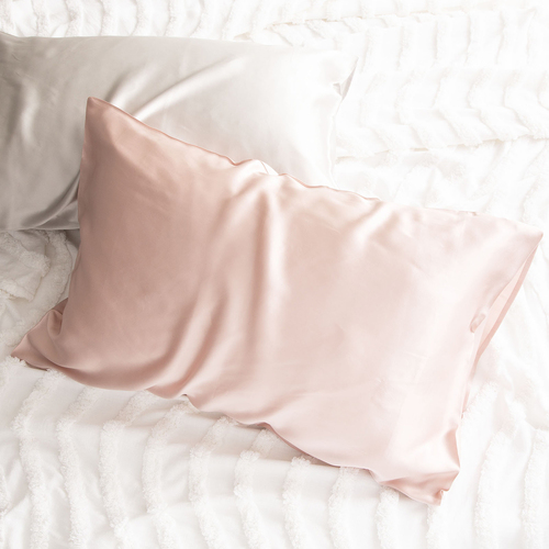 Renee Taylor Mulberry Silk 50x75cm Standard Pillow Case Rectangle Blush