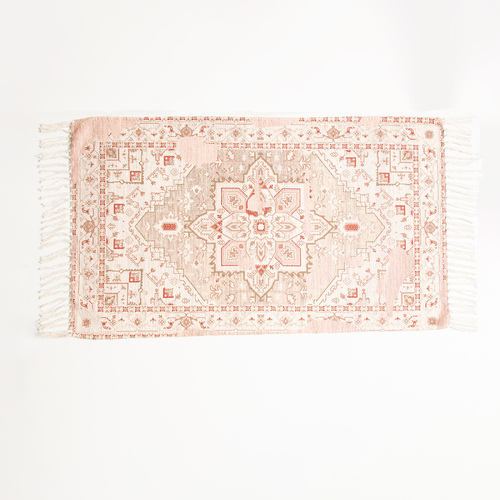 Renee Taylor Athens 110cm Cotton Vintage Handwoven Bath Floor Rug