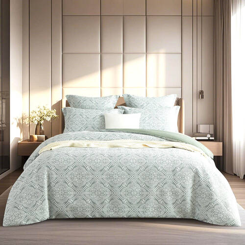 Renee Taylor Mayfair Jacquard European Square Pillowcase 65x65cm Sage Green