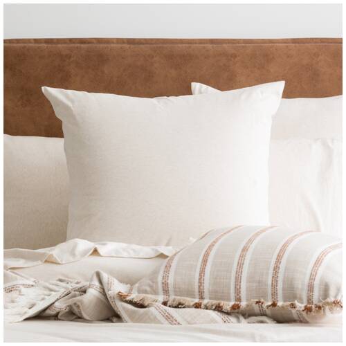 2PK Renee Taylor Comfort T’s Organic Cotton Jersey European Pillowcase Oatmeal
