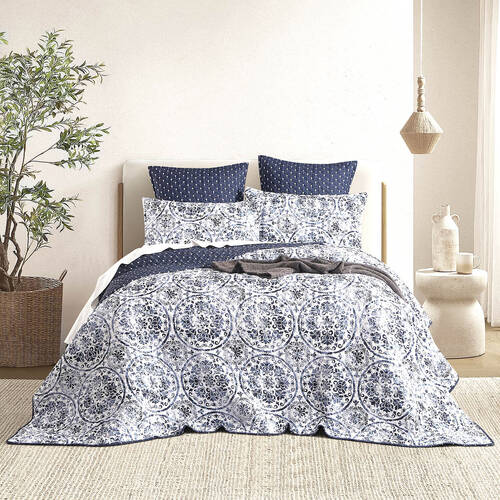 2PK Renee Taylor Delos Quilted Reversible European Square Pillowcase 65x65cm