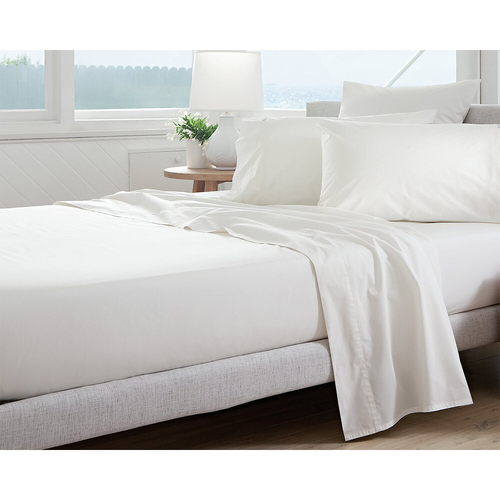 Jason Commercial Double Bed Crisp Top Sheet 225x300cm White