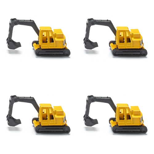 4PK Siku 0801 Excavator Diecast Construction 68mm Vehicle Toy 3y+