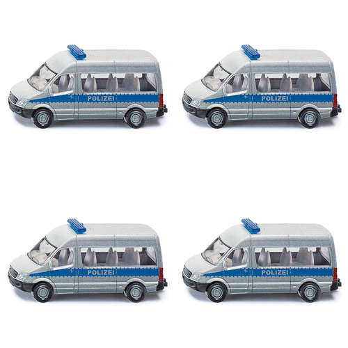 4PK Siku 0804 Police Van Diecast 82mm Vehicle Toy 3y+