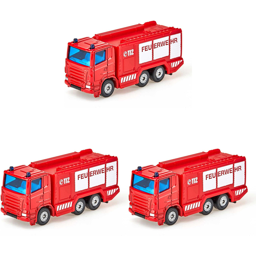 3PK Siku 1034 Water Cannon Diecast 84mm Vehicle Kids Toy 3y+