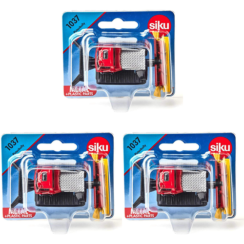 3PK Siku Diecast Pistenbully Kids/Children 81mm Toy Red 3y+