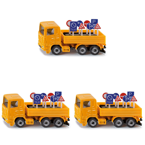 3PK Siku Road Maintenance Lorry Truck Diecast 80mm Toy 3y+