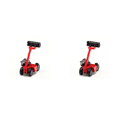 2PK Siku Manitou Red Telescopic Handler Diecast 89mm Toy 3y+