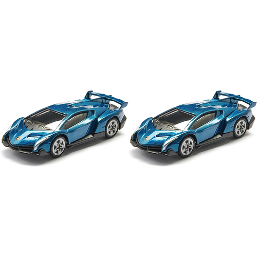 2PK Siku 1485 Lamborghini Veneno Blue Diecast 81mm Toy 3y+