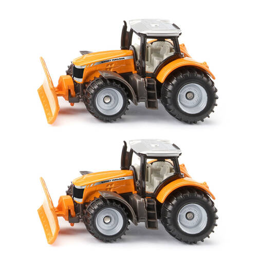 2PK Siku Orange Massey Ferguson w/ Snowplow Vehicle Kids Toy 3y+
