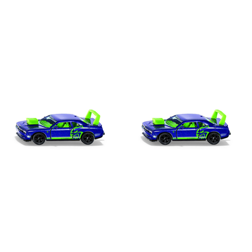 2PK Siku Dodge Challenger Custom 85mm Diecast Vehicle Toy 3y+