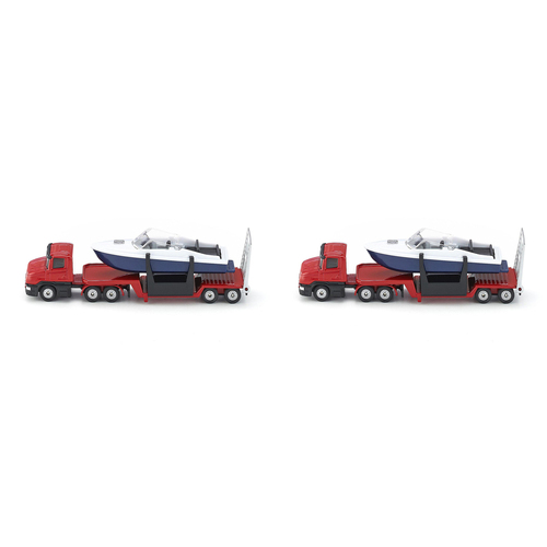 2PK Siku 1613 Low Loader Truck w/ Boat Diecast 158mm Toy 3y+