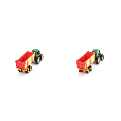 2PK Siku 1650 Diecast John Deere w/  Silage Trailer Kids 169mm Toy 3y+