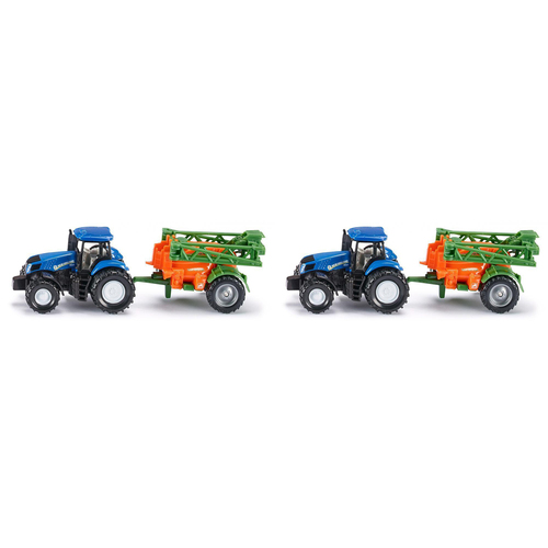 2PK Siku 1668 New Holland Tractor w/ Crop Sprayer 147mm Kids Toy 3y+