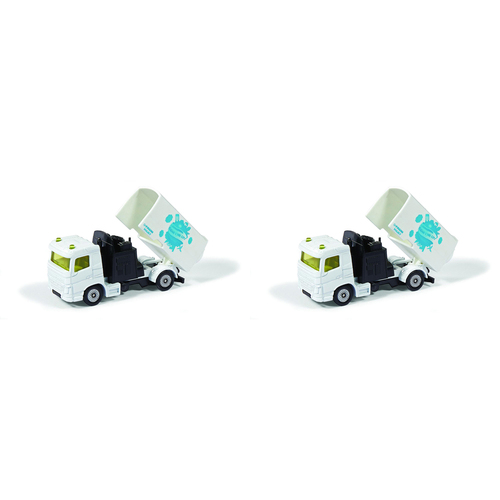2PK Siku Municipal Set Road Sweeper + Garbage Truck Diecast Vehicle 3y+