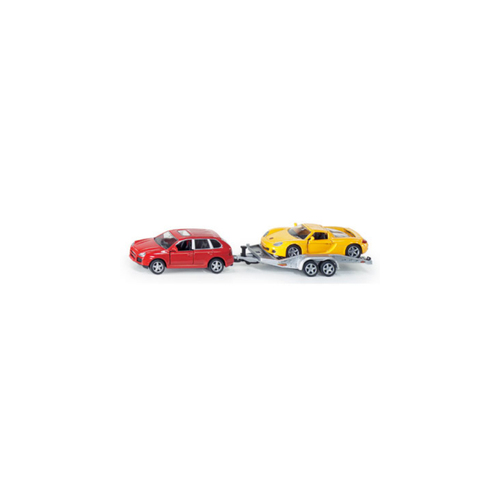 3pc Siku Porsche Cayanne Cars & Towing Trailer 1:55 Scale Kids Toy 3y+