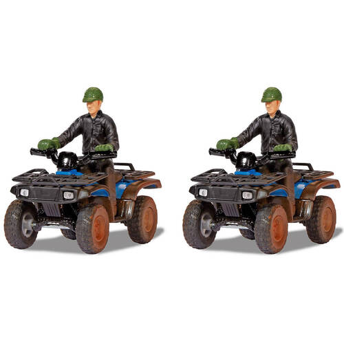 2PK Siku Massey Ferguson AgTV Blue Edition 1:32 Vehicle Kids Toy 3y+